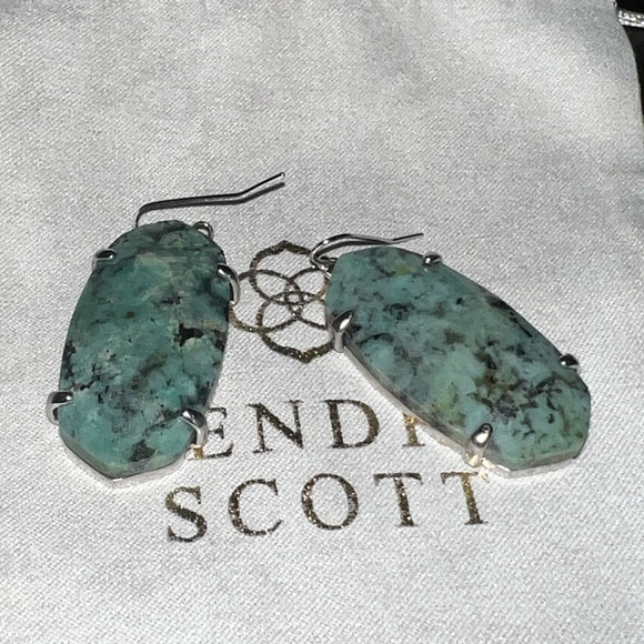 Kendra Scott African Turquoise Esme earrings - Picture 2 of 3